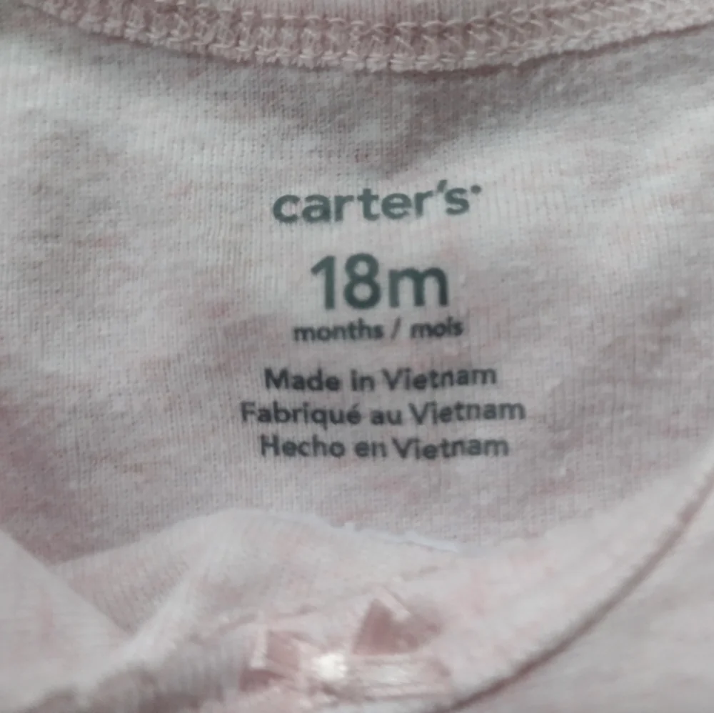 ⭐S) Carter’s Baby Girl Long Sleeve Shirt | “I Woke Up This Cute” | 12–18 Months